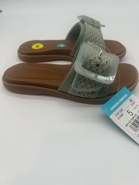 REEF Women’s Sunny Emma Sage Textile Slip On Sandals SZ 5